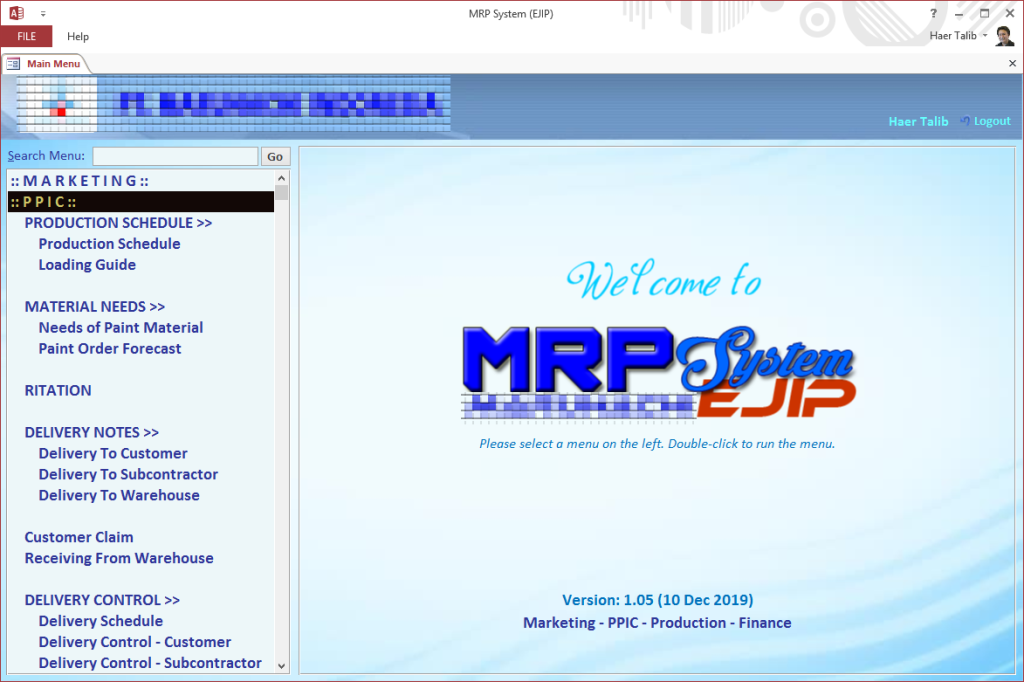 MRP PPIC System